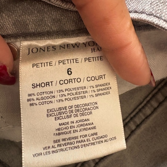Jones New York Women's Straight Leg Jeans in Gray - Picture 6 of 8